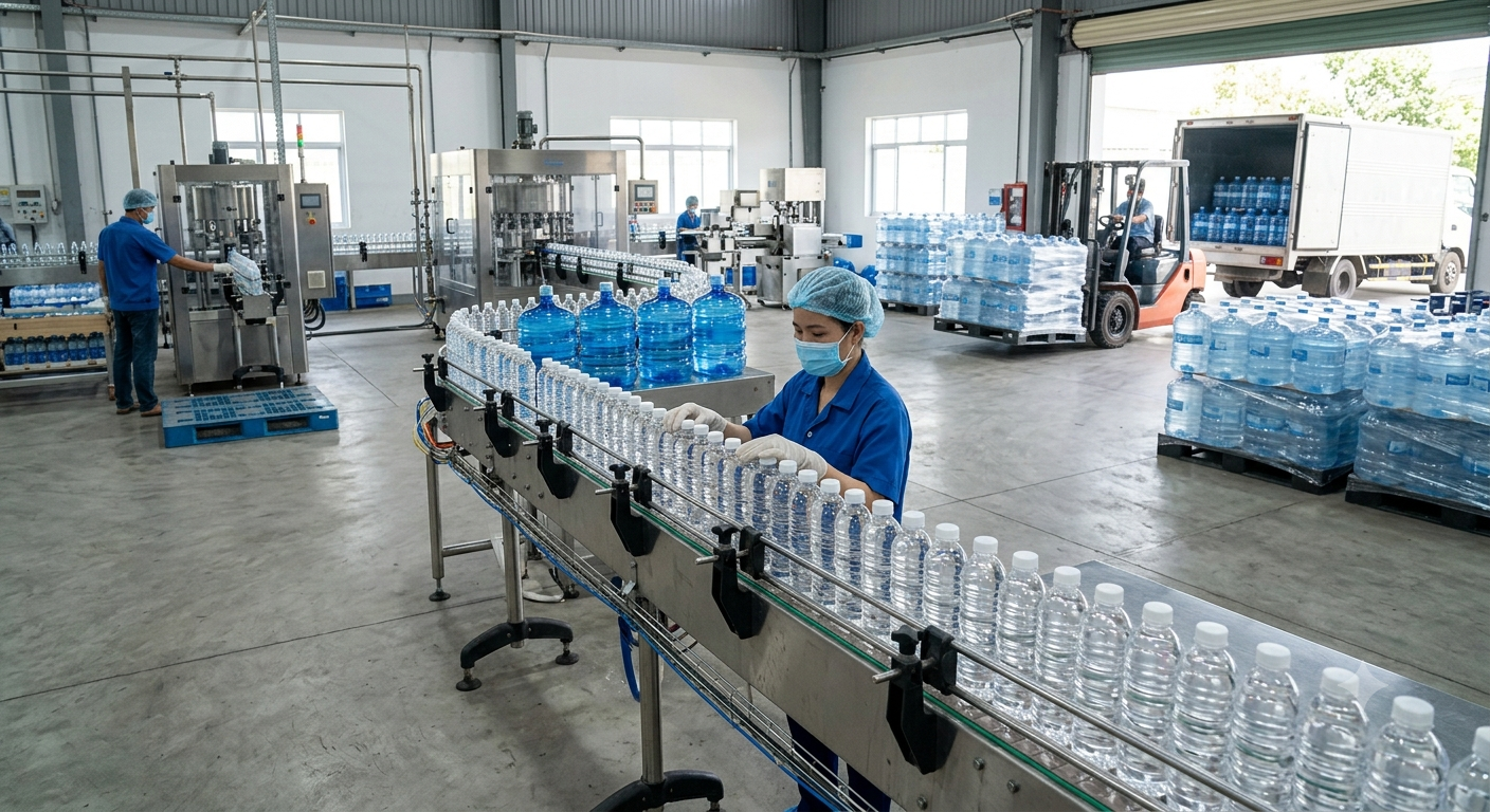 Phân tích chi tiết các dòng sản phẩm nước uống đóng chai và dịch vụ cung cấp